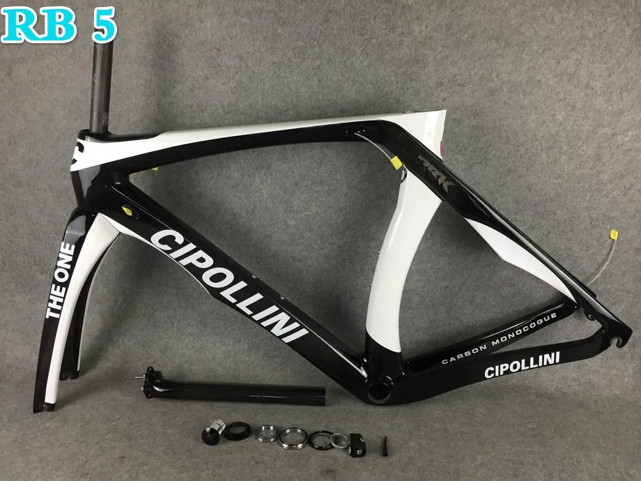 Excellent 2018 Cipollini RB1K THE ONE Naked Matte Rahmenset Road Bicycle Glossy Full Carbon Road Frameset Complete Carbon Frame Silver 18