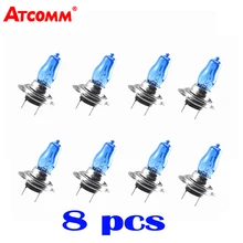 ATcomm 8pcs H7 Halogen 55w 12V Headlight Bulb 6000K Car lights Bulb White Auto Headlamp Bulb Fog lights Car Styling