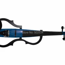 Синий начинающих Дерево Электрический скрипки/скрипка для продажи, подарочные наушники/канифоль/чехол и кабель,/