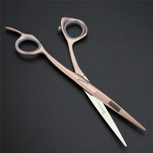 Настоящие Профессиональные Парикмахерские ножницы для парикмахерских Япония 440c 5,5 дюймов 6 дюймов стрижка филировочные ножницы режущие ножницы - Цвет: Rose 5.5 inch