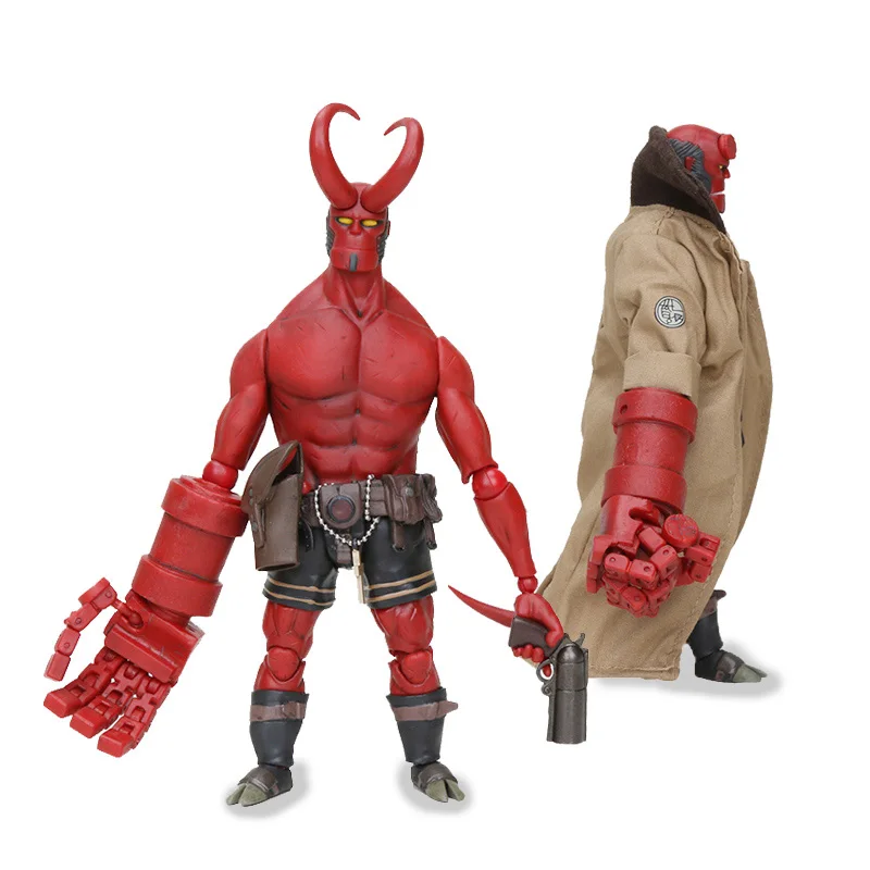 

Hellboy Figure Sword Gun Super Heroes Action Figure Collectible Model Toy Daemon Prince of Khorne Hellboy Anung Un Rama 17cm
