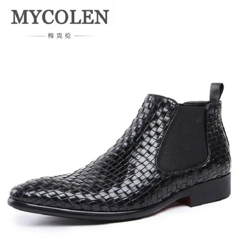

MYCOLEN Luxury Brand Autumn Winter Men Shoes Boots Retro Lace-Up Black Martin Boots Top Quality Male Leather Shoes Erkek Bot