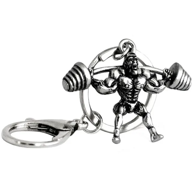 Dumbbell Bodybuilding Keyring Muscle Strong Man Keychain Male Key Chain Tool BL3 Dumbbell Bodybuilding Keyring Muscle Strong Man Keychain Male Key Chain Tool BL3