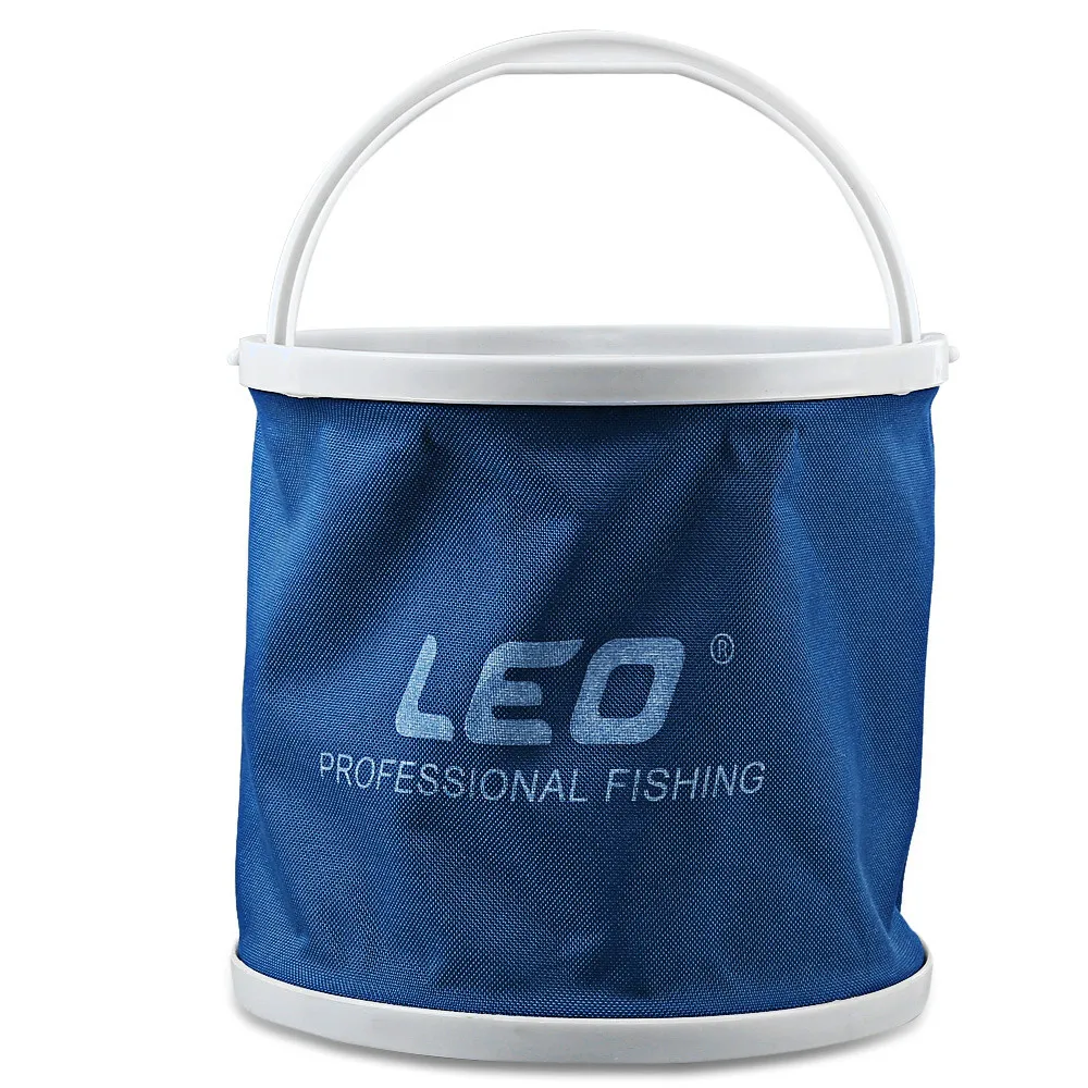Portable New LEO Fishing Bucket Pail Camping Tools Outdoor Canvas
