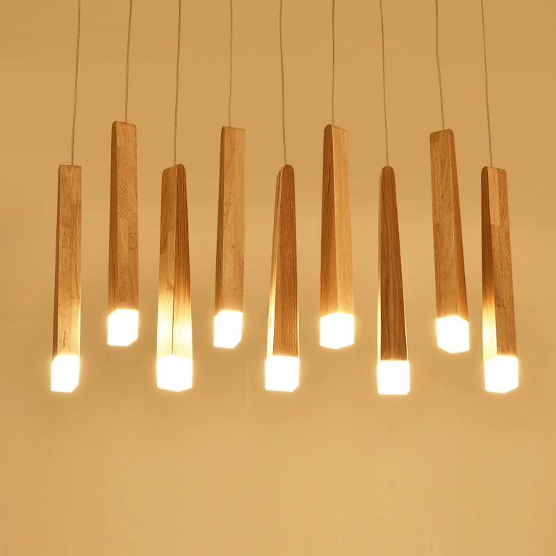 

Nordic Creative Matchstick Restaurant Chandelier Postmodern Designer Bar Desk Cafe Wood Personality Lights