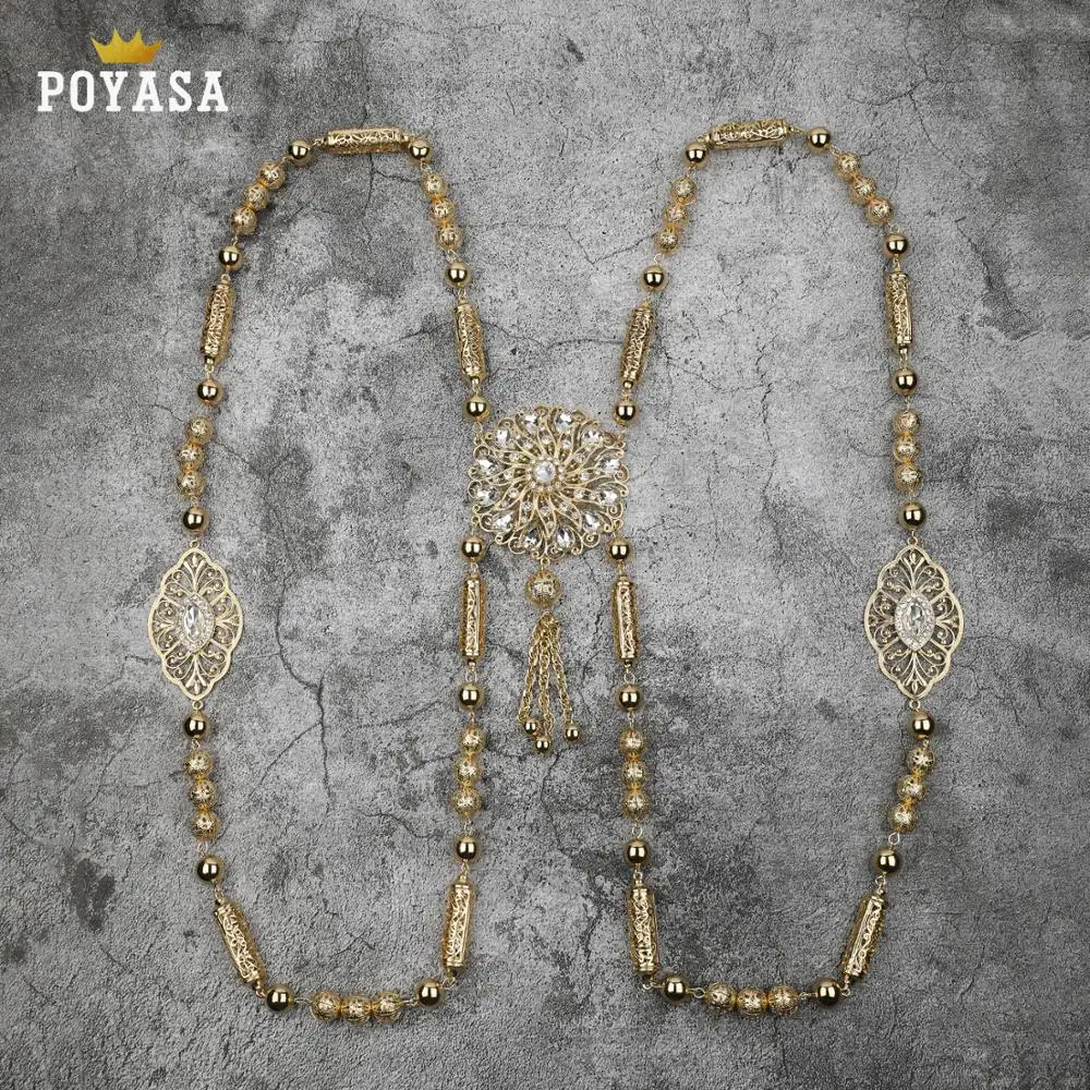 

Golden National Brand Design of Bride's Back Chain for Women's Wedding Chest decoration