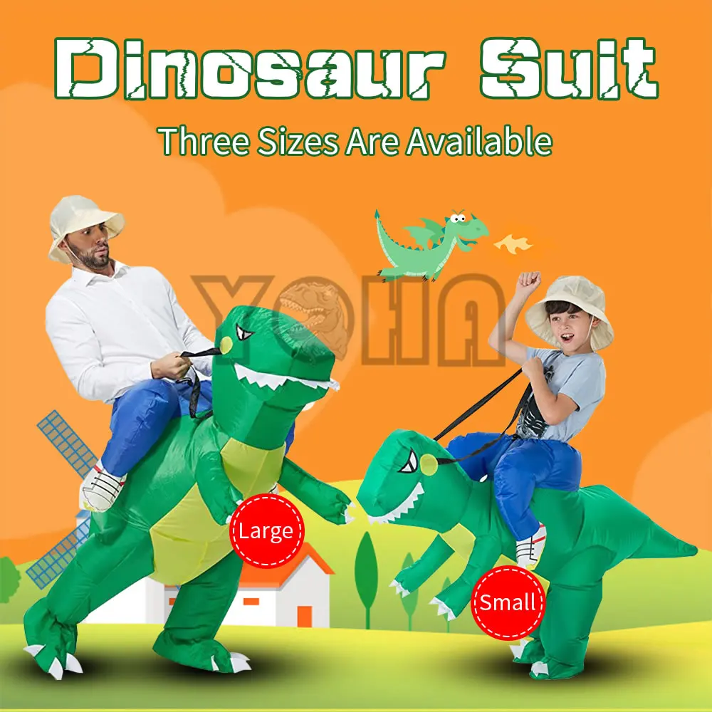 

YOHA Inflatable Dinosaur Costume Kids Adult Blow Up T-Rex Unicorn Cowboy Sumo Wrestler Outfit Cosplay Purim Halloween Costume