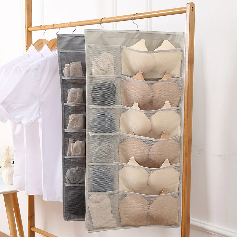 

15/20 Pockets Underwear Sorting Hanging Storage Bag Multifunction Socks Bra Underwear Rack Hanger Storage Organizer Wardrobe