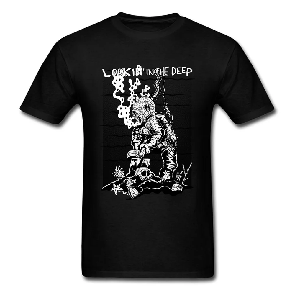  Men T-Shirt Deep Diver Birthday Tops Shirt 100% Cotton O-Neck Short Sleeve Europe Tee-Shirts Summer Free Shipping Deep Diver black