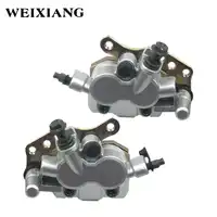 Refit Motorcycle Front Left Right Brake Caliper Disc Brake Pump Adapter Silver For Kawasaki KVF650 KVF750 KRF750