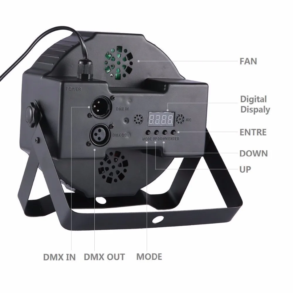 4X Лот светодиодный Par Can Quad 7x12 Вт мыть DMX светильник Par Американский DJ Par RGBW 4в1 DMX светодиодный плоский Par-прожектор для сценического освещения