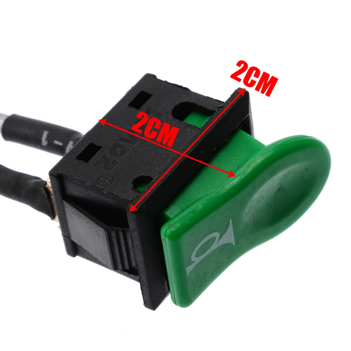 Hot Universal Car Horn Switch Button E-bike Motorcycle Horn Momentary Push Switch Green ABS Plastic