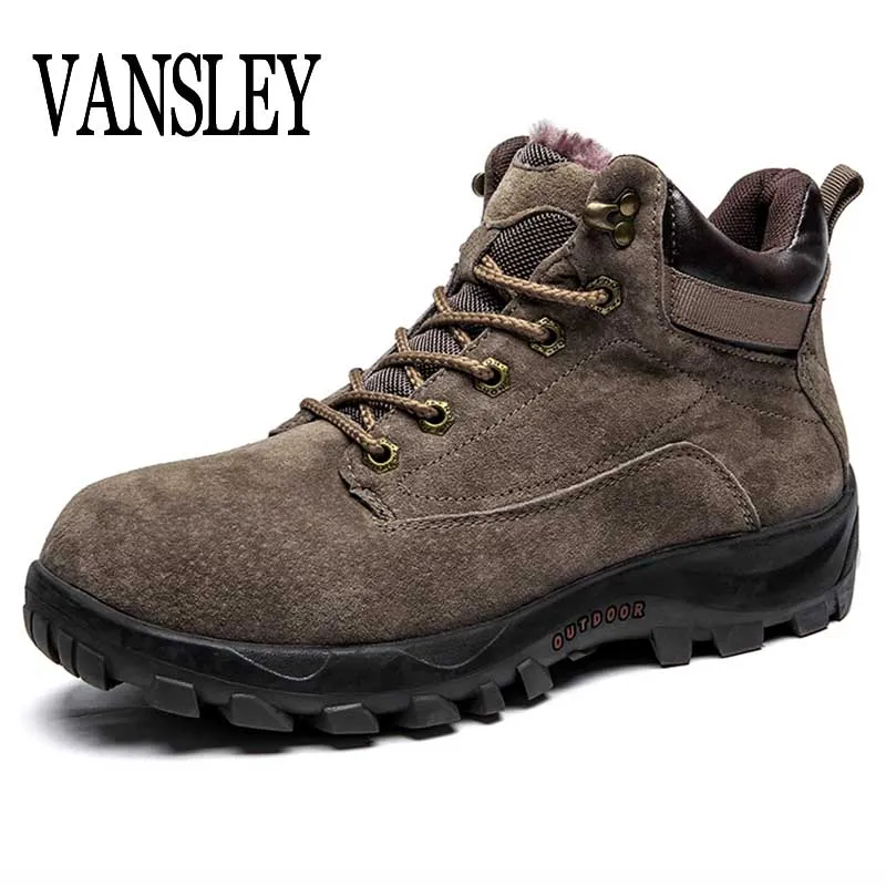

Male Winter Boots Super Warm Men Ankle Boots Men Faux Suede Working Autumn Waterproof Snow Boots Punk Leisure Martin Boots Shoes