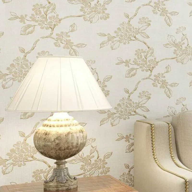 

Country Style Brown chinoiserie wallpaper For Walls Roll Rustic Vintage Floral Wall Paper Roll