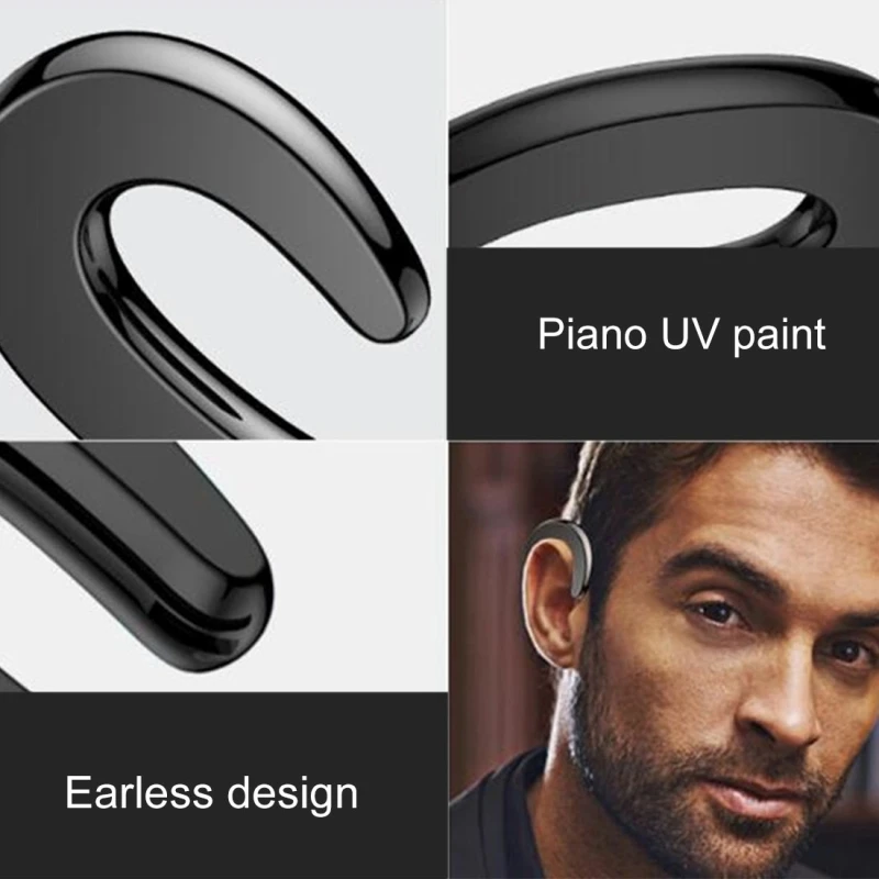 B18 Bone Conduction Bluetooth V4 1 Sports Headphone Earhook Headset For iphone X 8plus Galaxy S9 S9 and Other Smart Phones