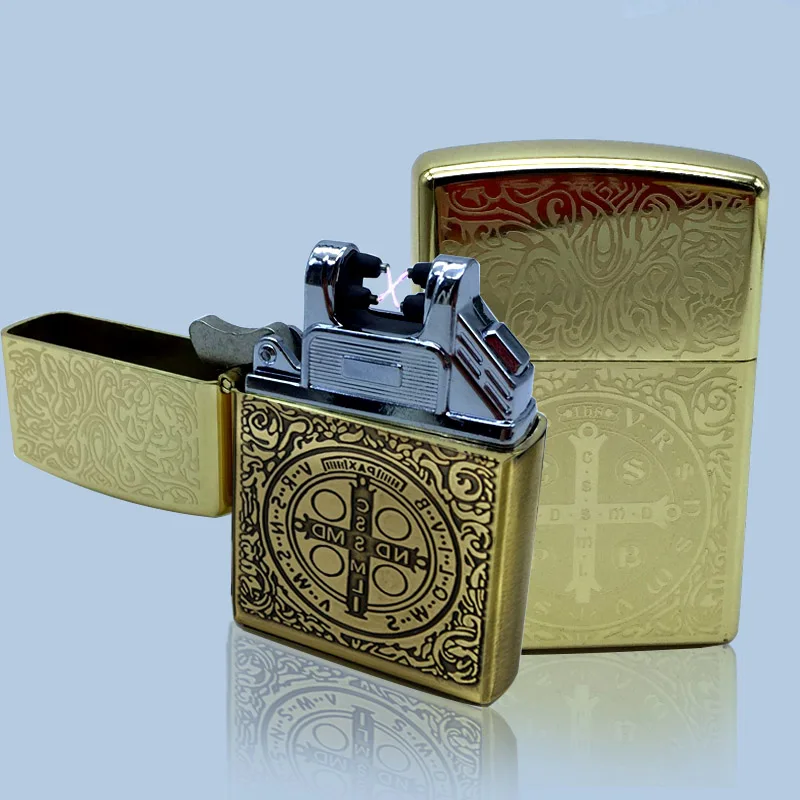 

Unique Constantine USB Electric Lighter Smoker Hell Detective Armor Retro Metal Rechargeable Windproof Cigarette Lighter