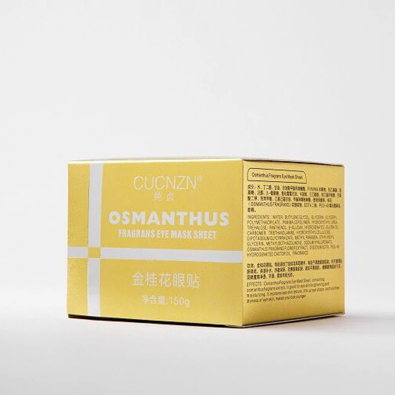 Online 60 Pcs Gold Osmanthus Eye Masker Wajah Masker Gel Whey Protein Perawatan Wajah Tidur Patch Di Bawah Mata Menghapus Gelap lingkaran Kantong Mata Masker