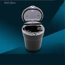 DoColors автомобильная пепельница с светодиодный лампой чехол для пластиковая пилочка для ногтей Yaris Хайлендер лэнд крузер PRADO Vios Vitz Reiz Prius