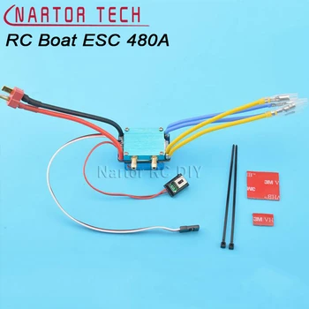 

RC Boat ESC 480A 7.2-14.8V 380/540/775 Brushed Motor Speed Controller Dual Mode Regulator Band Brake for 1:10 Car Bait Boat ESC
