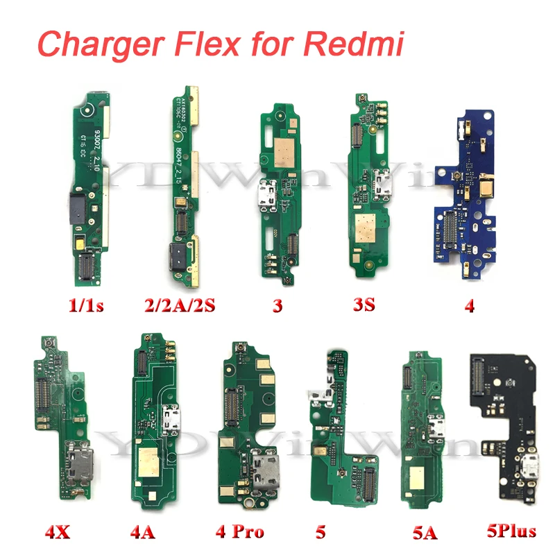 

10pcs Micro USB Charging Charger Port Flex Cable For Xiaomi Redmi 4 Pro 4A 4X 5 5A 5plus 1 1S 2 3 3S Dock Plug Connector Board