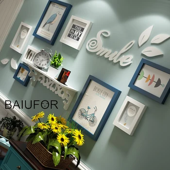 

BAIUFOR 8 pcs/set Collage Photo Frame Set,Vintage Picture Wooden Frames,Porta Retrato Moldura,Nordic Poster Frame for Wall Decor