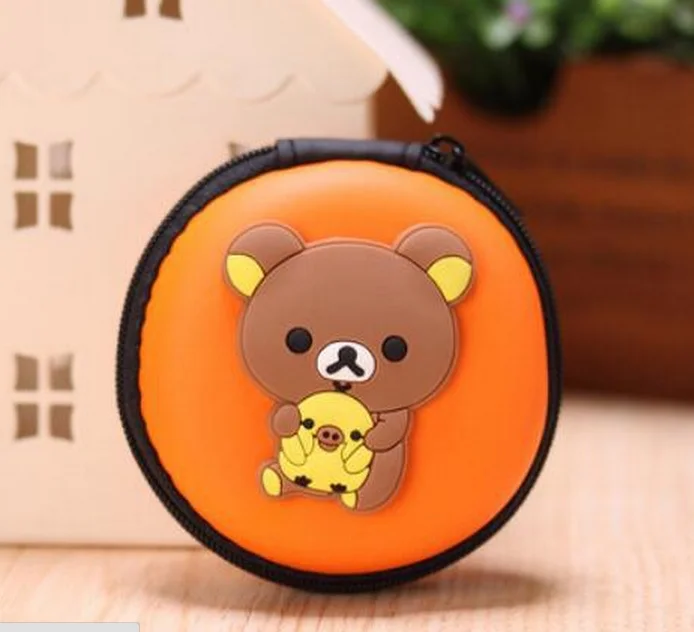 

Kawaii Bear 7CM PVC Coin Purse Wallet Case BOX , Cable Wire Box Keys BAG Holder Case , Mini Wallet Earphone BOX
