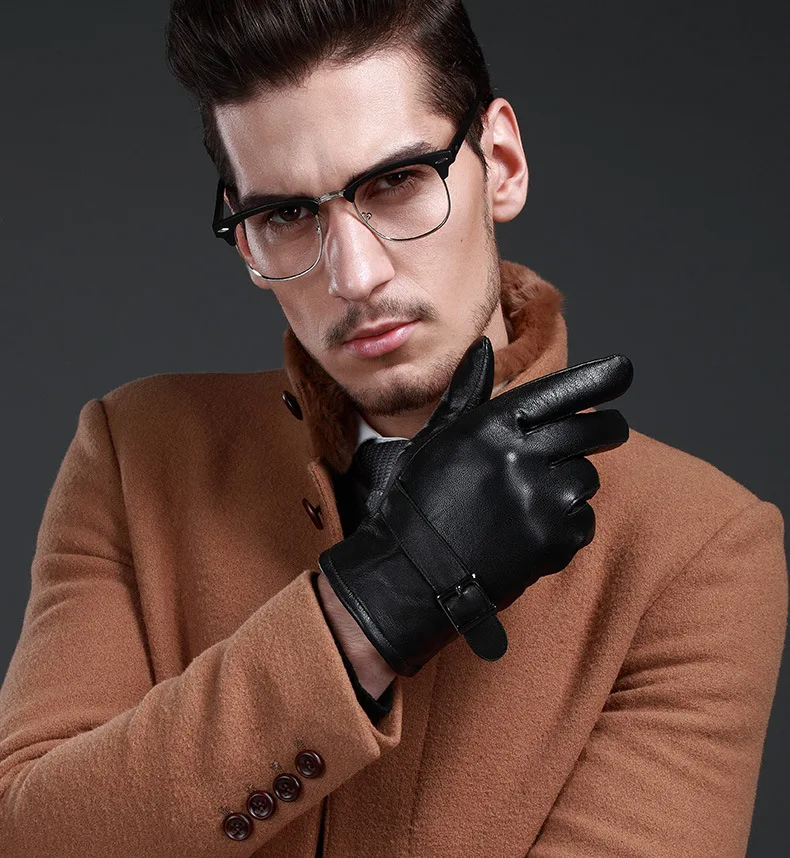 Genuine Leather Gloves Men 2019 Winter Glove High Quality Real Sheep