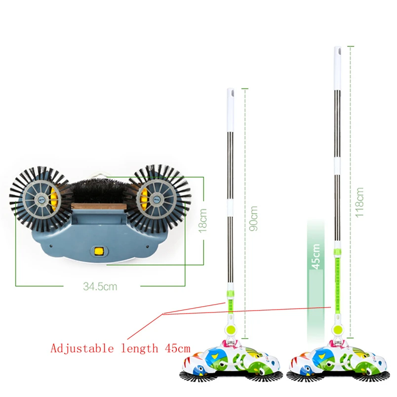 Tenske подметальная машина новое прибытие 360 роторное Домашнее использование Волшебная ручная телескопическая напольная пыль уборочная машина чистящие инструменты* 30 подарок падение