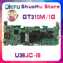 KEFU For ASUS U36JC U36J I5-460M I5-480M GT310M laptop motherboard tested 100% work original mainboard
