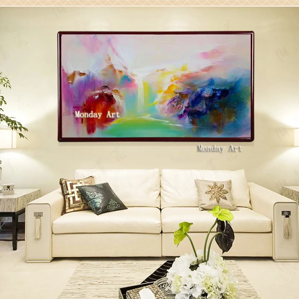 

fashion Nordic home decor Oil Paintings hand painted For Living Room Wall Modern art Abstract Canvas poster home decoration