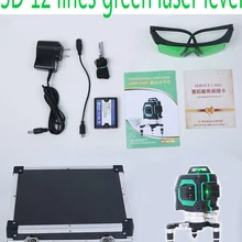 12 линий зеленый лазерный уровень(горизонтальный и вертикальный) перекрестная Лазерная линия(самонивелирующийся в пределах 4 градусов