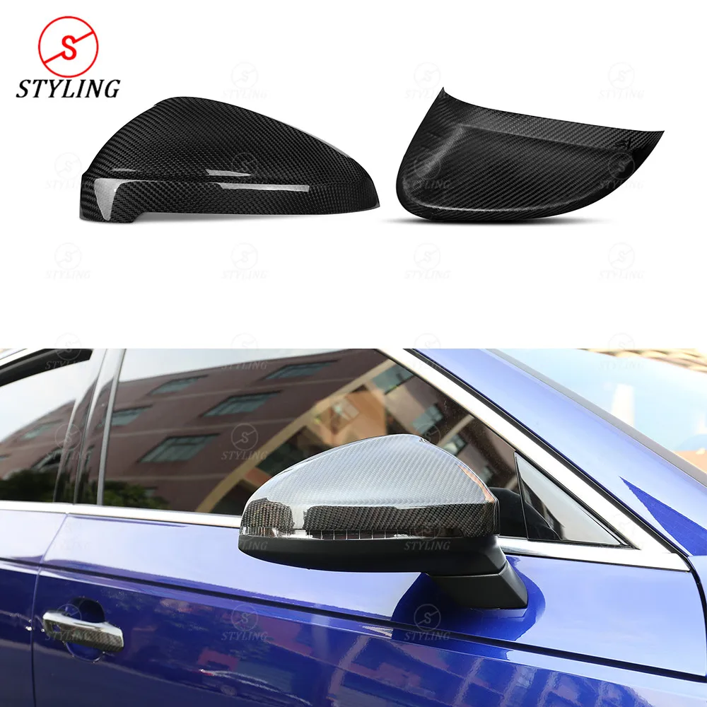 A5 Rear View Mirror Cover For Audi S5 A4 B9 Dry Carbon Fiber Mirror