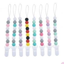 Happyfriends NEW DIY Silicone Baby Pacifier Clip Colorful Pacifier Chain for Baby Teething Soother Chew Toy Pacifier Holder Happyfriends NEW DIY Silicone Baby Pacifier Clip Colorful Pacifier Chain for Baby Teething Soother Chew Toy Pacifier Holder