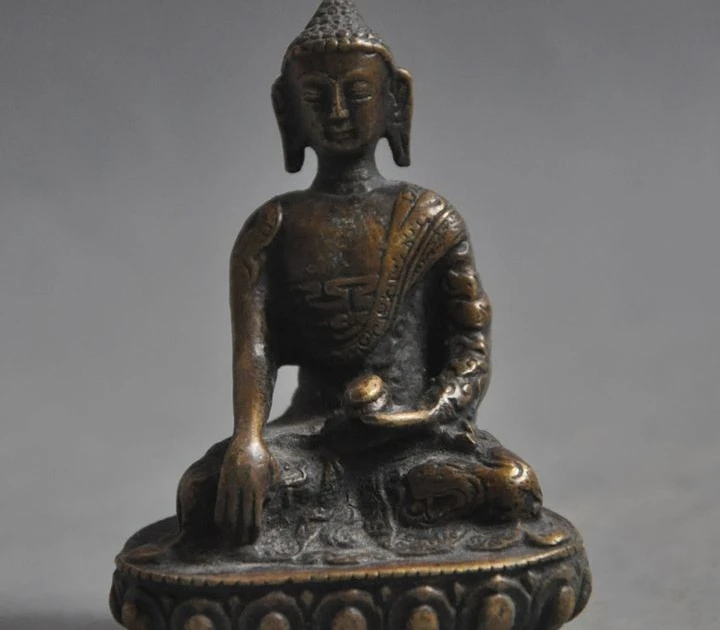 

Chinese Tibet Buddhism Bronze sakyamuni Medicine Buddha Tathagata statue