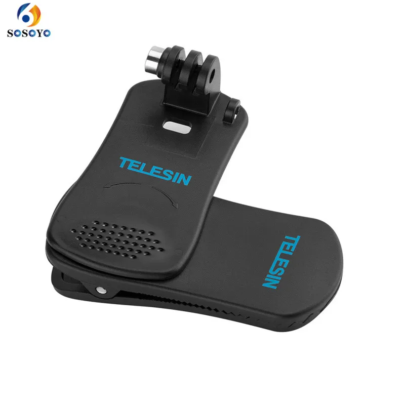 Backpack Clip Clamp Mount 360 Degree Rotary Hat Belt Clip For GoPro Hero 6 5 4 3 2 Xiaomi Yi 1 4K SJCAM Action Camera Accessories (6)