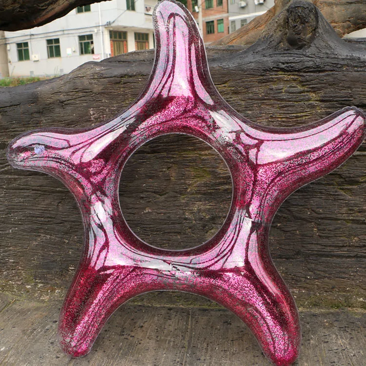 diameter 1.2m aqua park transparent swimming ring pool inflatable party toys sea fish starfish air tube (3)