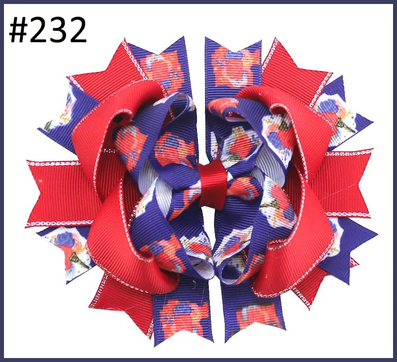 

free shipping 30pcs Newest 4th of july hair bows Girl boutique hair bows Patriotic Bows fourth of july hair bows