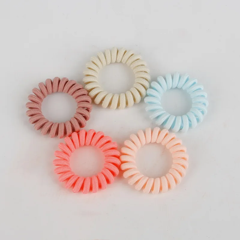 hair clip ins 5Pcs Elastic Telephone Wire Elastic Hair Bands For Girl Headwear Ponytail Holder Rubber Bands Scrunchies Women Hair Accessories Hairclip