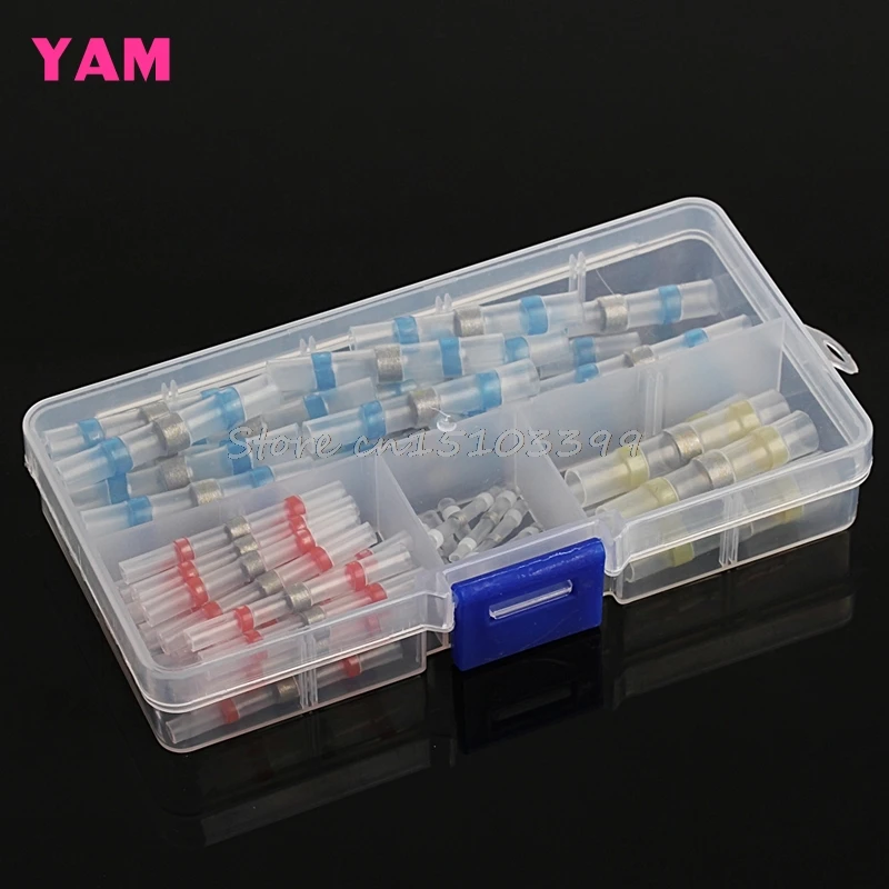 

65Pcs Waterproof Solder Sleeve Heat Shrink Tube Wire Terminal Connectors 4 Sizes G08 Drop ship