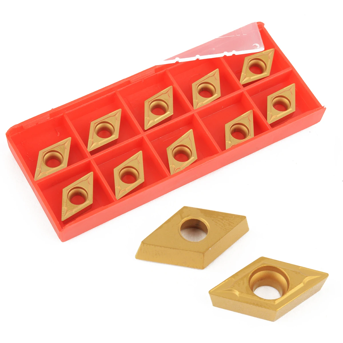 10pcs DCMT11T304-HM YBC251 Carbide Inserts Hard Steel Blades Golden Cutter for Lathe Tool Turning Holder Borinf Bar