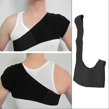 

1pcs Self Heating Magnetic Therapy Back Support Adjustable Bandage Protector Reinforced Single Shoulder Strap Far Infrared Brace