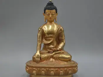 

11'' China Tibet Shakyamuni Buddha Hold Offering Bowl Bronze Statue