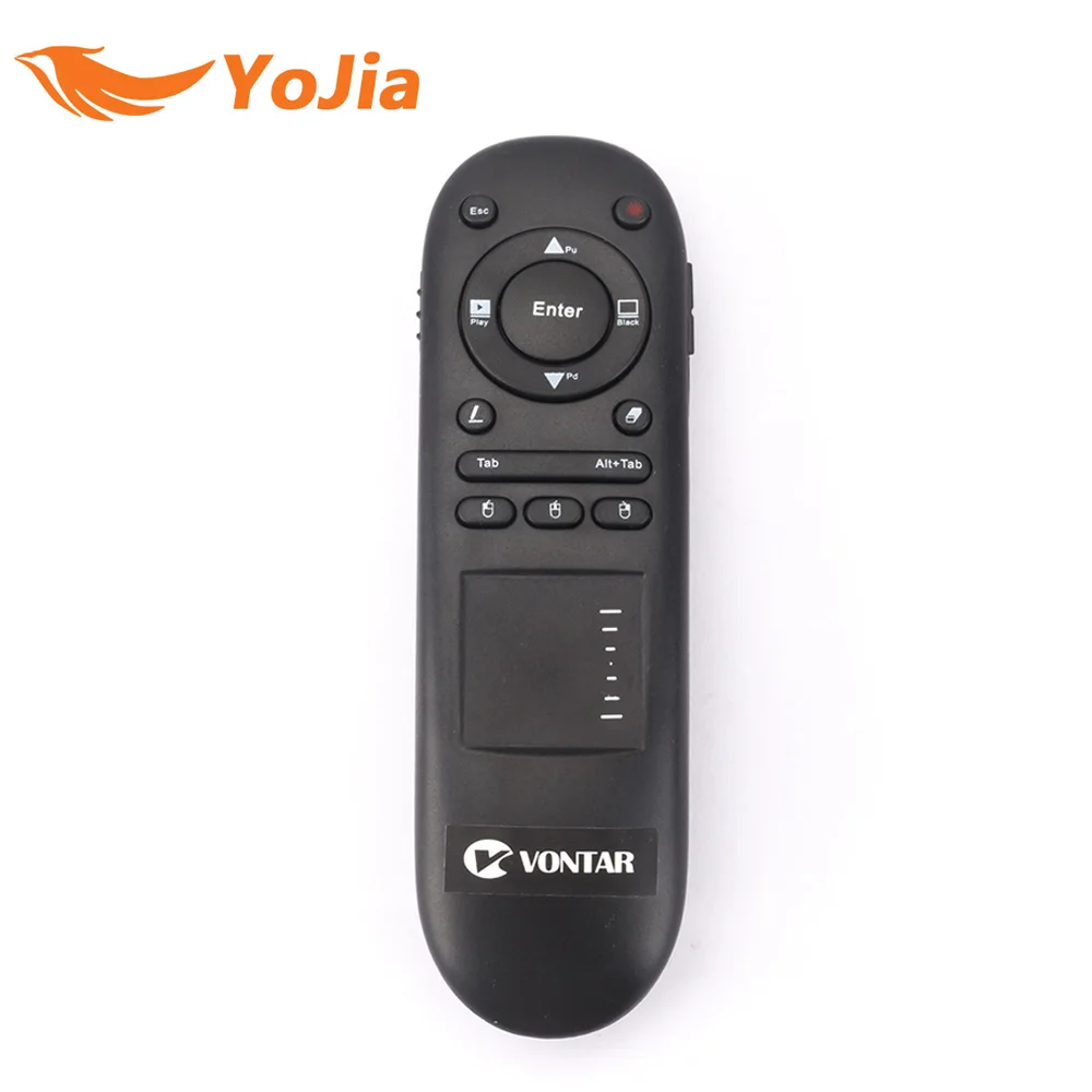 Vente 2.4G Sans Fil RF Télécommande Laser Présentateur Pointeur air mouse pour PPT Multifonctionnel PowerPoint avec Touchpad PC Ordinateur Portable