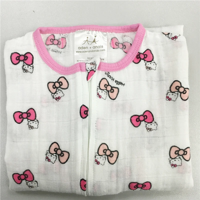 Baby Sleeping Bags 100% Muslin Cotton Aden Anais Thin Sleeping Bag For Summer Bedding Baby Bebe Sacks Sleepsacks 12-18Months