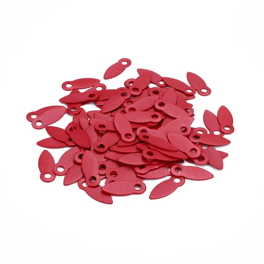 100 шт заостренный металлический лист декоративные ногти вращающаяся кнопка блокировки Brads скрапбук отделка декором 6 цветов - Цвет: Красный