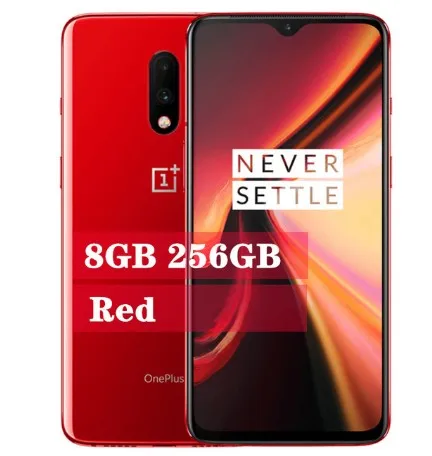 Oneplus 7 Global rom 8 ГБ ОЗУ 256 Гб ПЗУ Смартфон Snapdragon 855 6,4" AMOLED NFC разблокированный 48MP камеры OIS UFS 3,0 мобильный телефон - Цвет: 8GB  256GB Red