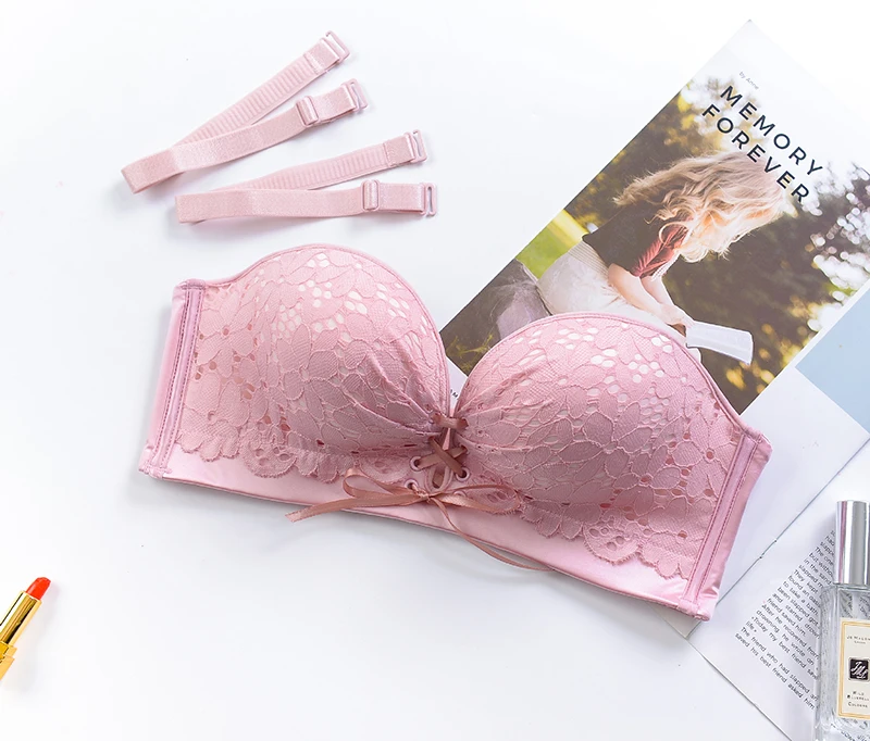 Sexy Women Underwear Bralette Push Up Bra Wire Free Invisible Bra Top Strapless Lace Lingerie Seamless Non-slip Brassiere best bras for women