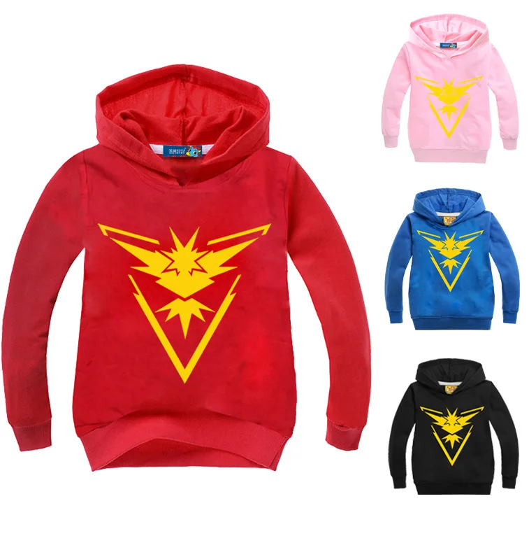 

Z&Y 2019 Fall Pokemon Go Hoodie Kids Pikachu Hoodies Boys Sweatshirt Coat Cartoon Outwear Teenage Girls Long Sleeves Shirts Top
