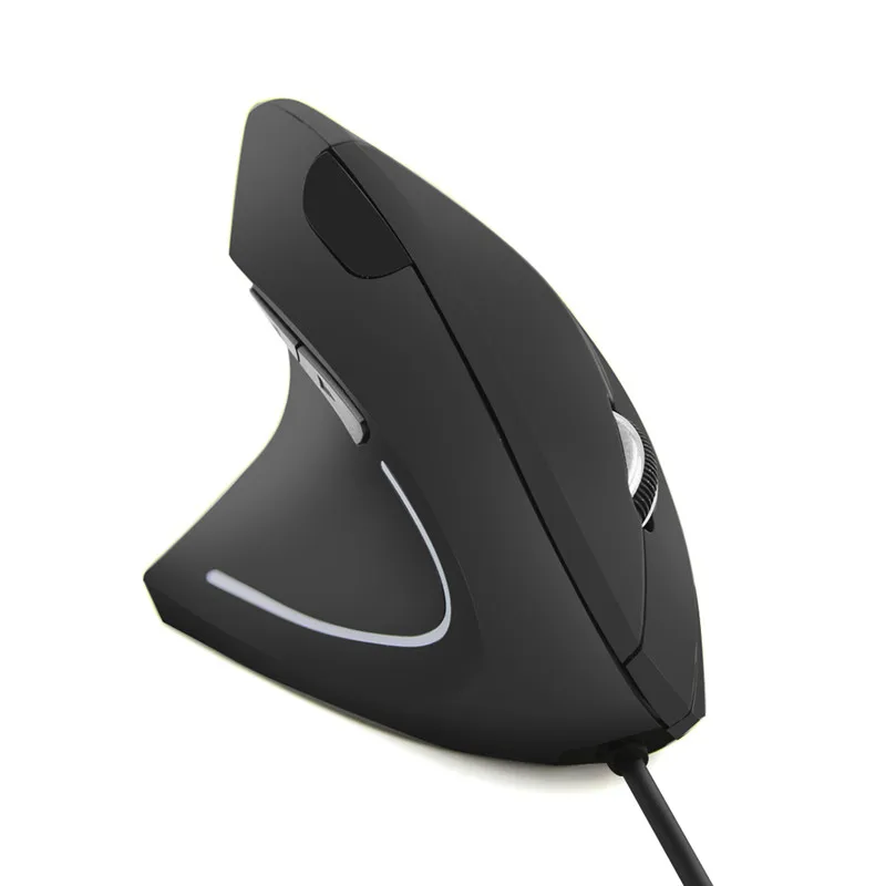 Проводная вертикальная мышь для левой руки эргономичная игровая мышь 1600 dpi USB оптическая защита запястья Mause с ковриком для мыши комплект для ПК компьютера - Цвет: Mouse