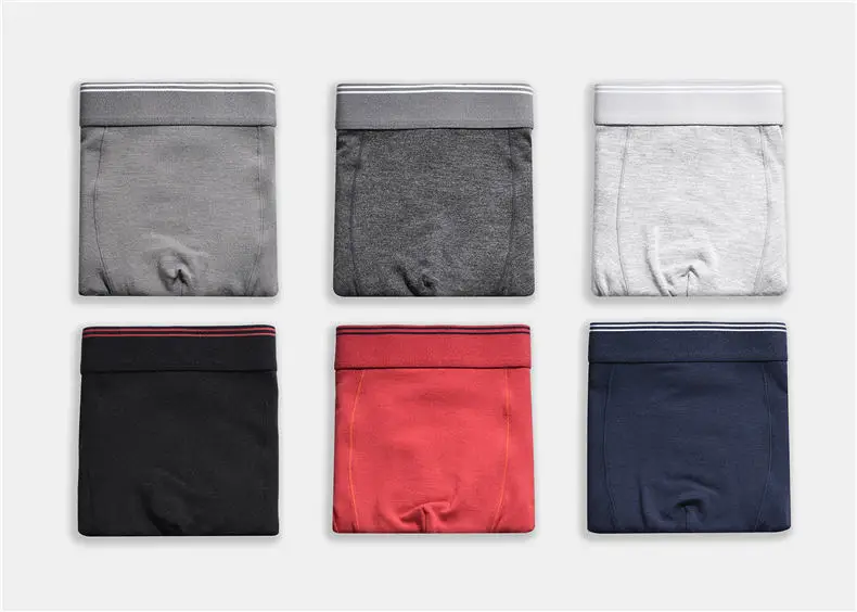 UYEEMU Boxers Men Underwear Modal Mens Boxer Shorts Solid Homme Pull Panties Sexy Male Underpants 3Pcs Lot Gray White Black Gray-08